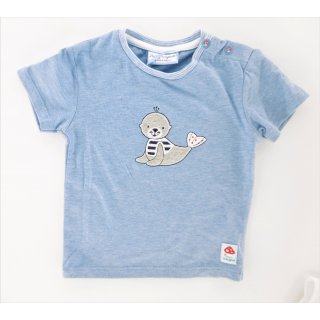 Baby Glck by Salt and Pepper Jungen T-Shirt Robbe blue mel. 62