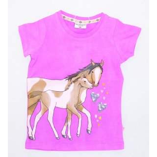 Salt and Pepper Mdchen T-Shirt Pferd 104/110 violet