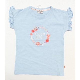 Salt and Pepper Mdchen T-Shirt Beach Print 104/110 pastell blue