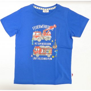 Salt and Pepper Jungen T-Shirt Feuerwehr 104/110 strong blue