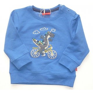 Salt and Pepper Jungen Sweatshirt Dino 74 arctic blue
